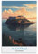 KmoNo Alcatraz Kalifornien Vintage Reiseposter 20 x 30 cm Poster Dekor Malerei Leinwand Wandkunst Wohnzimmer Poster Schlafzimmer