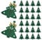 MOROBOR Christmas Cutlery Holder, 24pcs Christmas Silverware Holder Green Christmas Cutlery Bag Xmas Utensil Holder Cutlery Wraps Bag Christmas Party Dinner Table Supplies