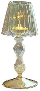 OUSIKA Kerzenhalter aus Glas, dekorativer Kerzenständer for drinnen oder draußen, Geburtstag, Garten, Hochzeit, Heimdekoration, Tischdekoration Kerzenleuchter