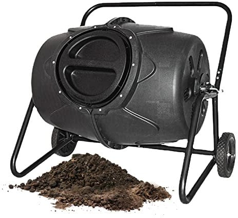 CoByda 190L Large Capacity Outdoor Composting Tumbler on Wheels - Effortlessly Rotate Your Garden Compost Bin
