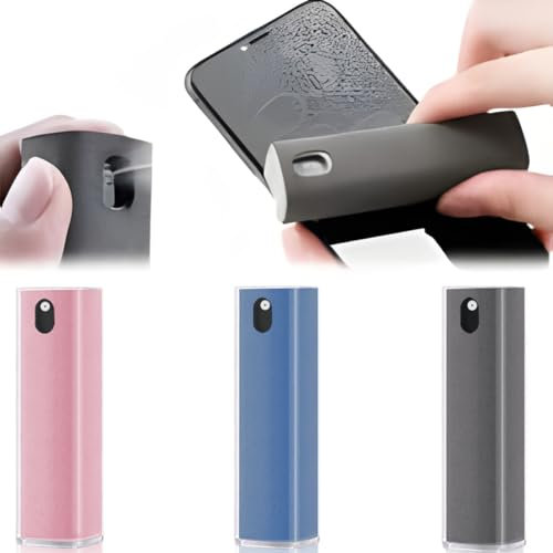 NHPY 3 Pezzi Pulisci Schermo, Kit Pulizia Smartphone, Kit per Pulizia Portatile con Panno in Microfibra E Spray Bottle per Mobile,Computer,TV,Schermo Dell'Auto,Occhiali (Liquido Non Incluso)