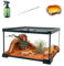 KAKOOTI Reptilienglas-Terrarien-Kit, 12 x8 x 8 Terrariengehege Amphibien-Tankkäfig mit magnetischer Schiebetür für kleine Reptilien, Amphibien und Wirbellose.
