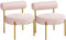 Yaheetech Fauteuil et Chaise de Relaxation de Salon Design Géométrique Élégant Doré Fauteuil d'appoint Bouclé 2/Rose