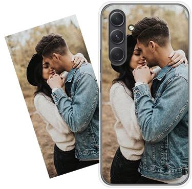 Funda Transparente Samsung A55 5G con Dibujo y Texto Flexible Carcasa Personalizada