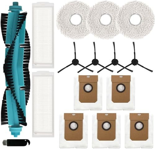YUETTYY Kit de 16/27 pièces de rechange pour aspirateur Cecotec pour robot Conga 11090, pièces comprenant une brosse principale, des brosses latérales, des serpillères, des filtres Hepa, des sacs à