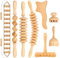 Yofuly 8 pcs Holz-Therapie-Massagegerät, Holz-Massageroller professionelles Maderotherapie Massagegerät Set für Körperformung, Lymphdrainage, Muskelschmerzlinderung, Anti Cellulite