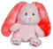 GIPSY Toys – Lapin Fluffy – Peluche - 15 CM – Rose ET Blanc – 1er Age