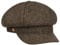 Mayser Coco Tweed Ballonmütze Schirmmütze Baker-Boy-Mütze Newsboy-Mütze Damencap Damen - Made in The EU mit Schirm, Futter, Futter Winter Herbst-Winter - L (59-60 cm) Dunkelbraun