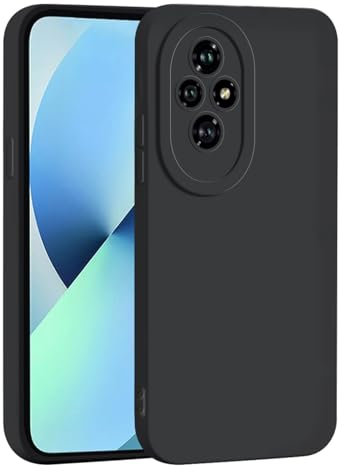 PanXCase Cover per Honor 200 Pro - Custodia Silicone Sottile Morbida Leggera, Protezione Fotocamera Antiurto Antiscivolo Antigraffio Case (Nero)