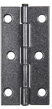 Alberts 823061 DURAVIS® Scharnier | schmal | schwarzdiamant duplexbeschichtet | Größe 80 x 40 x 1,25 mm | 20er Set