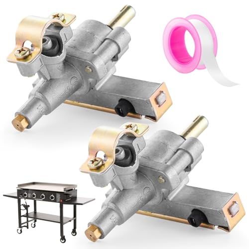 Gasbrenner-Steuerventil, Ersatz für Blackstone 55,9 cm Gasgrill-Grillplatte 1666 1813 1842, BBQ-Grill-Gasventil-Klemmventil, 2 Stück