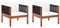 KATERYY Chaises de Jardin 2 pcs Bois d'acacia Massif,Chaises de Jardin Design en Bois d'acacia Naturel et Corde Noire avec Coussins rembourrés pour extérieur Ensembles de Salons de Jardin