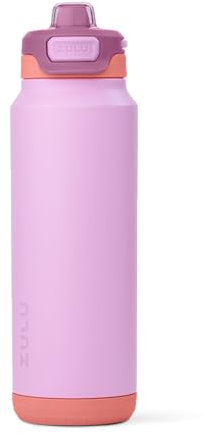 ZULU Powerfill Pro 32oz Stainless Steel Water Bottle with Quick Fill Lid, Triple Walled Vacuum Insulated Metal, Leak Proof Locking Lid, Sip and Chug, Reusable BPA Free, Sherbert