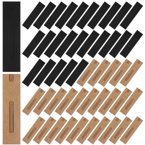 50Stücke Kugelschreiber Box Taschenschutz für Stifte Kugelschreiber Verpackung Kugelschreiber Geschenkbox Hülse Zubehör Hülsen Büro Stift für Einzelhalter Kugelschreiber Vorhanden Leer Andenkenkoffer