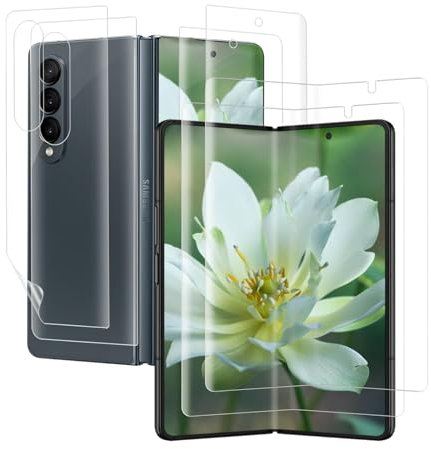 Cable Leader Schutzfolie für Panzerglas für Samsung Galaxy Z Fold 5 5G, 3D-Volle Bedeckung Schutzglas, Flexible TPU Kratzfest, HD Sensitive Touch, (2+2) Blasenfreie Z Fold 5 Displayschutz+Rückenschutz