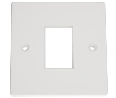 kenable RJ45 Face Plate Single Gang 1 Port Wall Socket for LJ6C Keystone Jack Inserts White 86x86mm