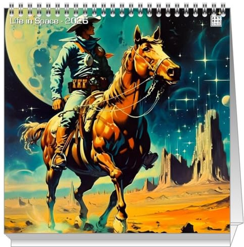 artboxONE Mini-Tischkalender 2026 Life in Space Kalender Galaxy