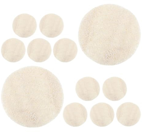 MUSISALY 12stücke Gesichtswaschschwamm aus Natürlicher Luffa Runder Peelingschwamm für Hautpflegegerät Make-up-entferner und Reinigungspad zum Abschminken für Männer und Frauen