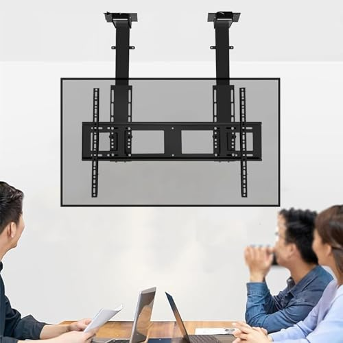 Supporto Pavimento TV LCD - Supporto Telescopico Sollevamento Automatico Doppio Motore, Staffa TV Regolabile Telecomando, Adatto Supporto TVs Motorizzato 55-120 Pollici