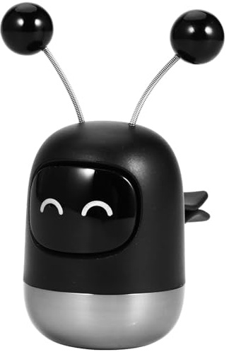 SWETRACE Roboter Aromadiffusor für Auto mit Clip Duftdiffusor aus Kunststoff und Legierung zur Stresslinderung und Aufmerksamkeit Schwarz fürs Auto Lüftungsgitter