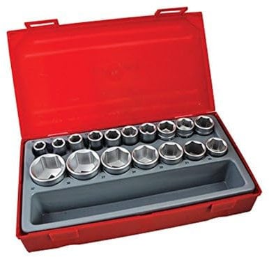 Teng TT12176 1/2-inch Metric 6p Socket Set Drive (17 Pieces)