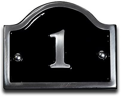 Personalised Aluminium Bridge House Number Any Number 1-999, Make it Special, Door or Wall Metal House Numbers Black