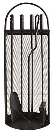 Imex El Zorro 10002 Kamin-Zubehörset, gebogenes Design, Gitter, 68 x 23 x 14 cm, Schwarz