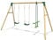 Rebo® Children's Wooden Garden Swing Set - Neptune | OutdoorToys | Pressure Treated Timber, Soft Feel Ropes, Twin Seat Glider, Sturdy Construction for Kids