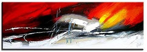 Jvmoebel ABSTRAKT MODERN ÖLBILD AUF LEINWAND ECHTE HANDARBEIT 50 X 150CM - G00621