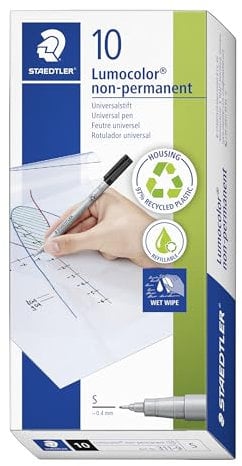 STAEDTLER 311-9 Permanent-Marker 100, Rundspitze, Pack XXL, Blau, 1 Stück