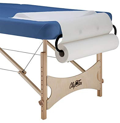 Clap Tzu Papierrollenhalter für Papierüberzüge und Ärztekrepp, einsteckbar am Kopfende, passend für Papierrollen bis zu einer Breite von 75 cm
