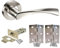 Door Handle Packs with Duo Chrome Door Handles, Latch and Hinges - Handle Kingdom Ltd