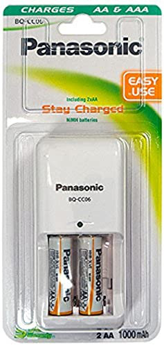 Panasonic Chargeur de Piles avec 2 Piles AA 1000mAh