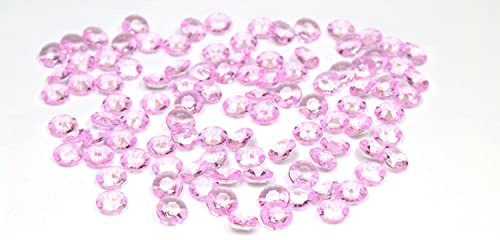 Creativery 10 x 100 Dekosteine Diamanten 12mm (rosa 148) // 1000 Deko-Steine Diamanten 1,2 cm Streudeko Tischdeko Steine Diamonds Kristall Hochzeit Streuteile