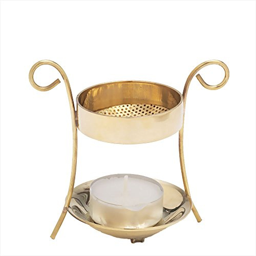 NKlaus bruciatore d'incenso con tealight ottone regalo fatto a mano 2939