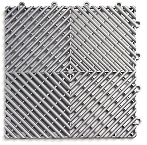 RaceDeck Free-Flow Open Rib Design, langlebig, ineinandergreifend, modularer Garagenbodenbelag (einzelne Fliese), schwarz 48 Pack Legierung