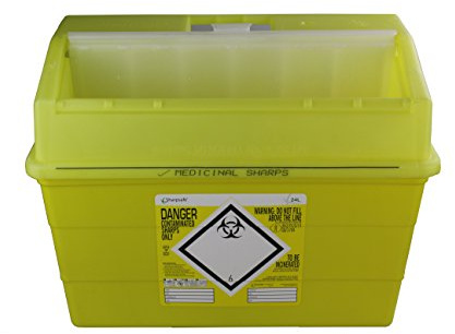 Frontier 41202431 Medical Sharps Disposal Bin/Box, 24 L