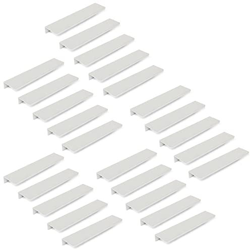 Emuca - Tirador para mueble Setubal, intereje 128 mm, Aluminio, Anodizado mate, 10 ud.