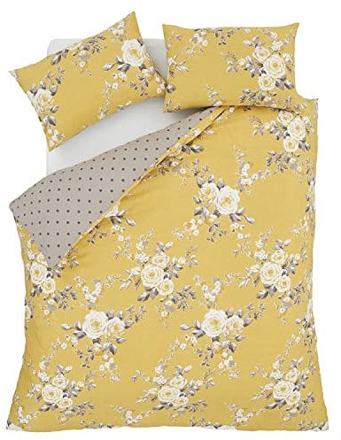 Catherine Lansfield Canterbury Easy Care Super King Duvet Set Ochre