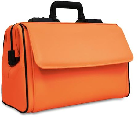 Durasol RUSTICANA 7006, Arzttasche für medizinische Geräte , Orange, 2 Fronttaschen, Größe Groß