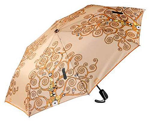 Goebel 67-060-99-1 Gustav Klimt Der Lebensbaum - Taschenschirm aus Textil, mehrfarbig, 5 x 5 x 24 cm, Durchmesser von 98 cm
