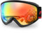 Findway Skibrille Kinder,Ski Snowboard Brille Brillenträger Snowboardbrille Schneebrille Verspiegelt für Junior Jungen Mädchen Teenager-3 4 5 6 7 8 9 10 11 12 13 14 Jahre - OTG 100% Anti-UV Anti-Fog