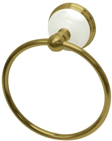 Kingston Brass BA1114BB Victorian Towel-Ring, Brushed Brass 6.13 x 3.06 x 7.31