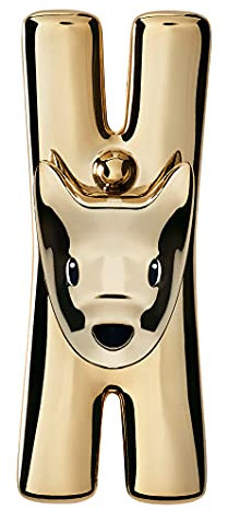 Alessi Giampo MMI32D GD - Design Magnetische Wäscheklammer für die Küche, Thermoplastisches Harz mit PVD-Beschichtung, Gold