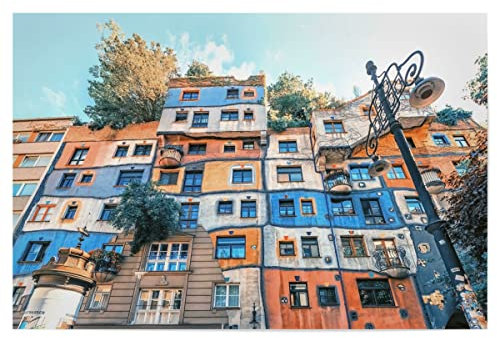 artboxONE Poster 90x60 cm Städte Hundertwasser Village - Bild hundertwasser Architektur Austria