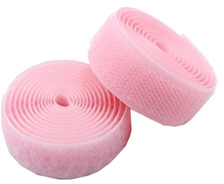 DTKJ Chiusura adesiva con gancio e anello in nylon largo 25 mm, per borse di abbigliamento, accessori fai da te, 5 m