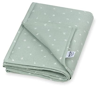 Julius Zöllner Jersey Decke gefüttert aus Baumwoll-Jersey | Gr. 70x100 cm | Made in Germany | OEKO-TEX® STANDARD 100 | Stary