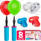 Kit de bomba de globos y arco de globos, inflador de bomba de globos de mano con kit de guirnalda de globos, incluye inflador de 9 pulgadas, 2 bombas de aire para globos, tira de arco de globos de 32