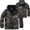 BWuM Tactical Windbreaker Zipper Fleece + Patch & Flaggen, Größe:7XL, Farbe:Darkcamo