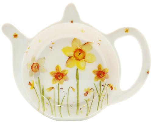 lesser and pavey LP94908 Tea Bag Tidy | Daffodils design | 1 Pc, Yellow